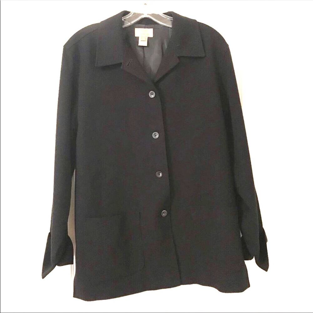 Nordstrom Black Button up Coat with front pockets